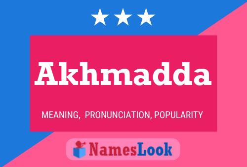 Akhmadda Name Poster