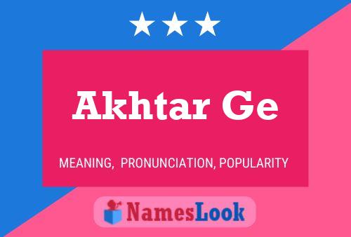 Akhtar Ge Name Poster