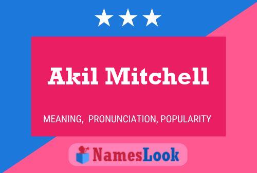 Akil Mitchell Name Poster