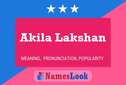 Akila Lakshan Name Poster