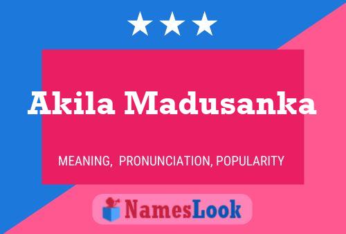 Akila Madusanka Name Poster