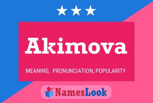 Akimova Name Poster