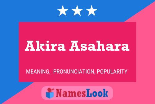 Akira Asahara Name Poster