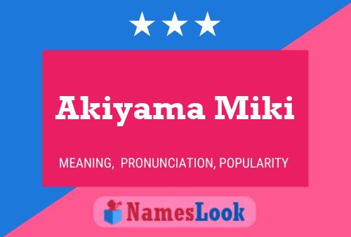 Akiyama Miki Name Poster