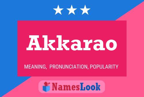 Akkarao Name Poster