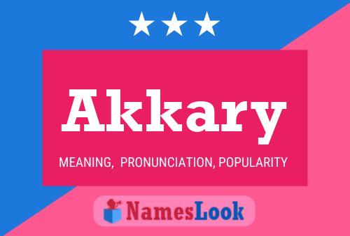 Akkary Name Poster