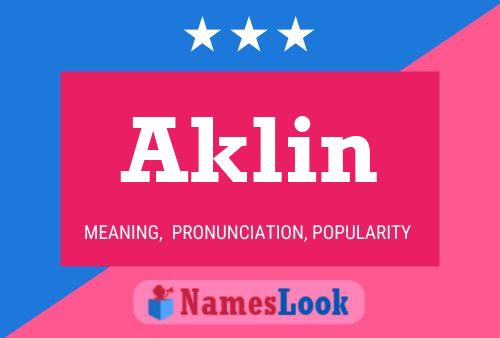 Aklin Name Poster