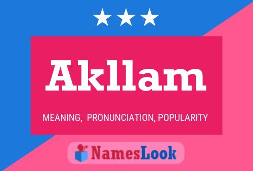 Akllam Name Poster