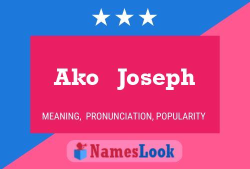 Ako   Joseph Name Poster