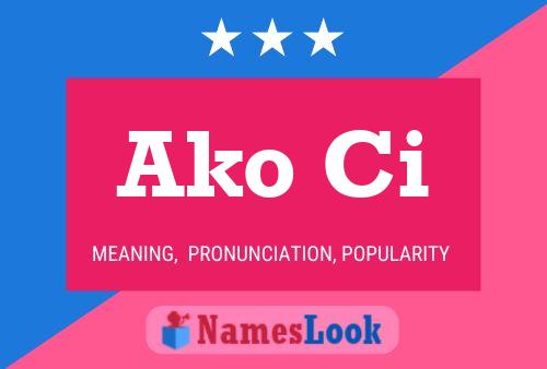 Ako Ci Name Poster