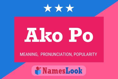 Ako Po Name Poster