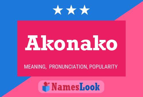 Akonako Name Poster