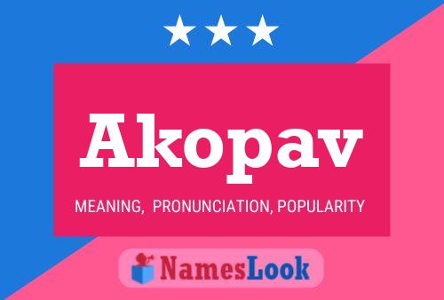 Akopav Name Poster