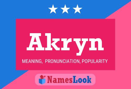 Akryn Name Poster