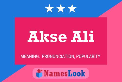 Akse Ali Name Poster