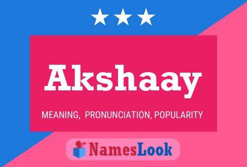 Akshaay Name Poster