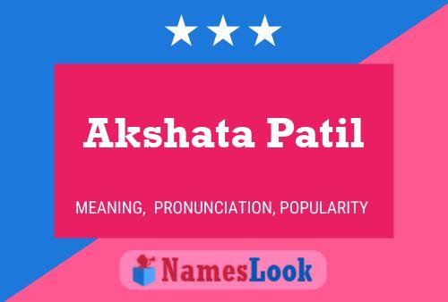 Akshata Patil Name Poster