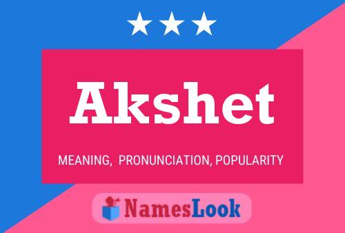 Akshet Name Poster