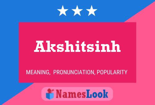 Akshitsinh Name Poster