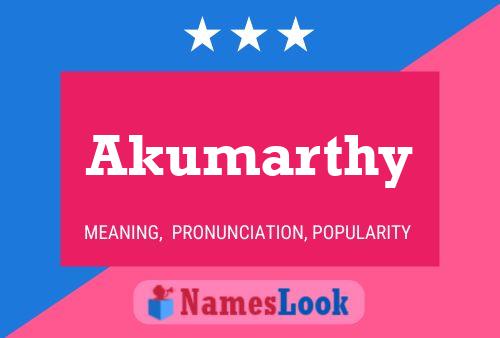 Akumarthy Name Poster