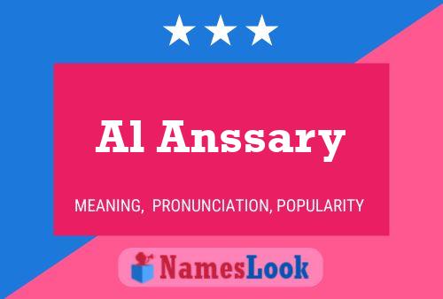 Al Anssary Name Poster