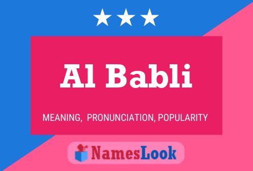 Al Babli Name Poster