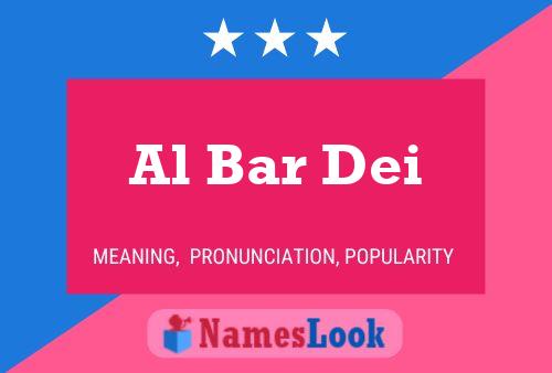 Al Bar Dei Name Poster