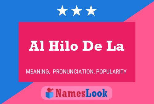 Al Hilo De La Name Poster