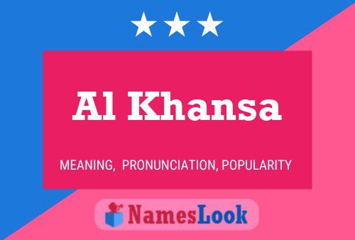 Al Khansa Name Poster