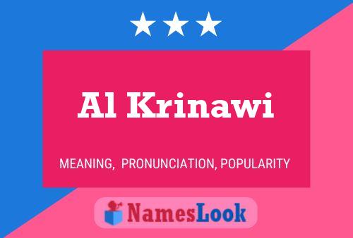 Al Krinawi Name Poster