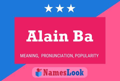 Alain Ba Name Poster