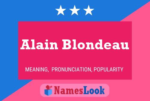 Alain Blondeau Name Poster