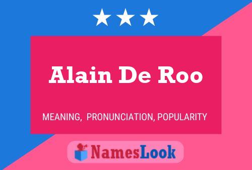 Alain De Roo Name Poster