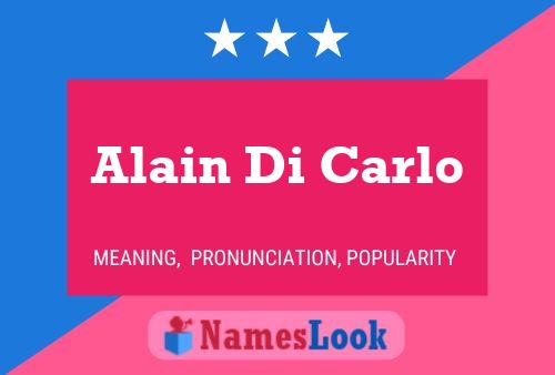 Alain Di Carlo Name Poster