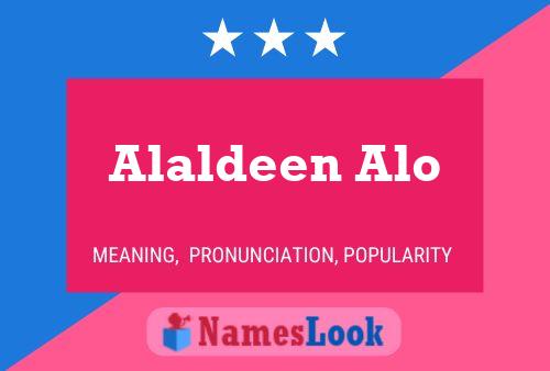 Alaldeen Alo Name Poster