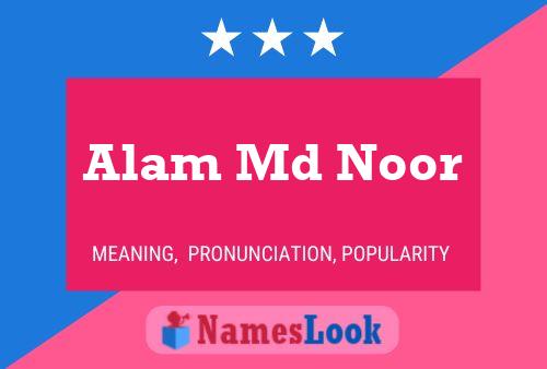 Alam Md Noor Name Poster