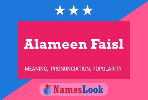 Alameen Faisl Name Poster