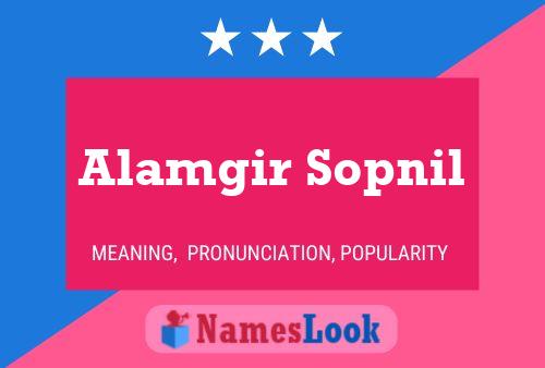 Alamgir Sopnil Name Poster