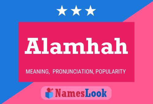 Alamhah Name Poster