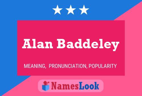 Alan Baddeley Name Poster