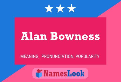 Alan Bowness Name Poster