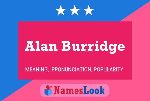 Alan Burridge Name Poster