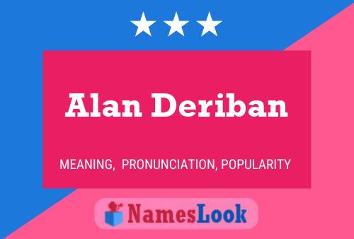 Alan Deriban Name Poster