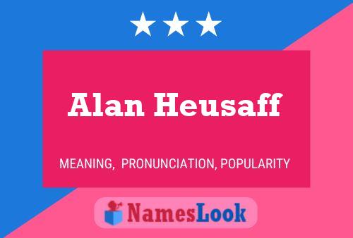 Alan Heusaff Name Poster