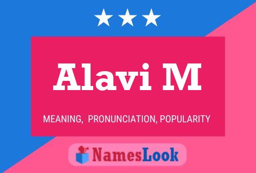 Alavi M Name Poster