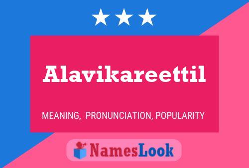 Alavikareettil Name Poster