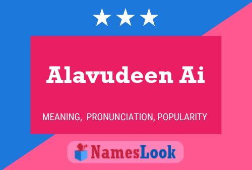 Alavudeen Ai Name Poster