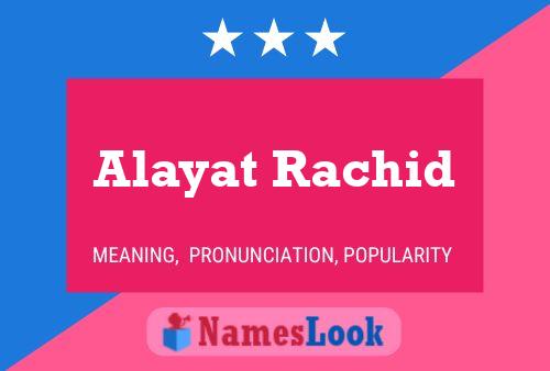 Alayat Rachid Name Poster