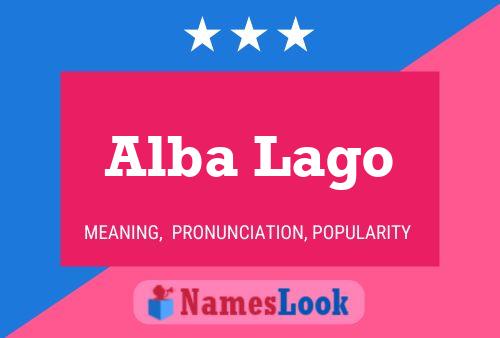 Alba Lago Name Poster