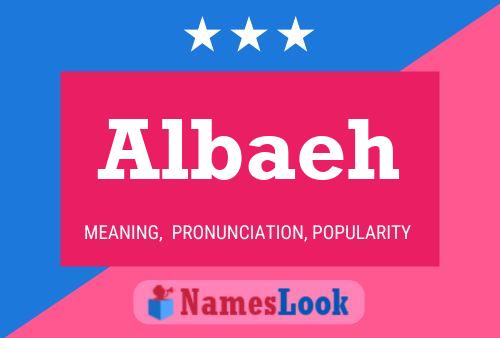 Albaeh Name Poster